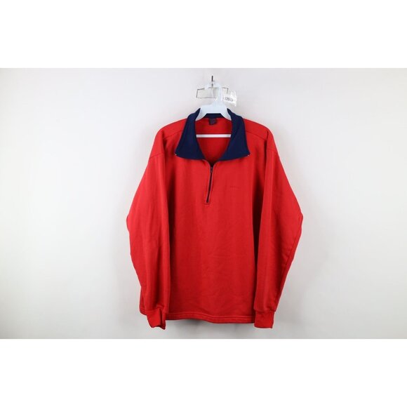 Vtg 90s Patagonia Capilene Mens 2XL Spell Out 1/4 Half Zip Pullover Sweater USA